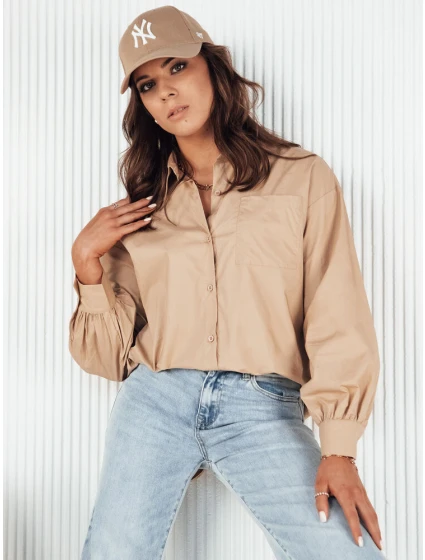Dámská košile KLARA camel FashionStreet DY0371