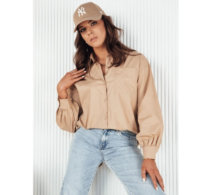 Dámská košile KLARA camel FashionStreet DY0371