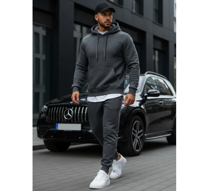 Pánská mikina s kapucí antracitová model 21961947 - Dstreet