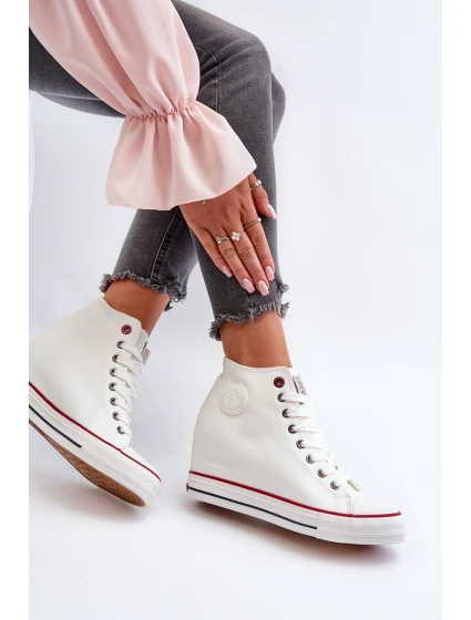 Dámské tenisky na podpatku Cross Jeans NN2R4004 bílé