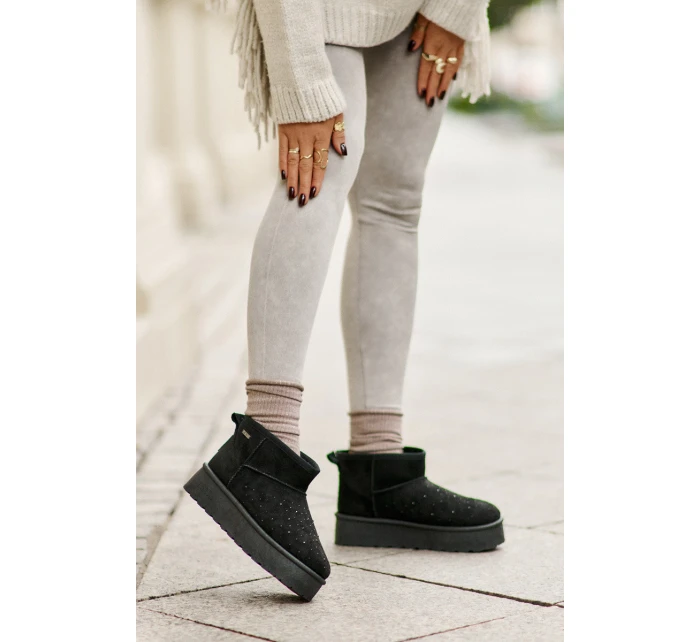 Sněhule se zdobením na platformě Big Star model 21676183 černé - Big Star Shoes