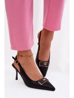 Dámské lodičky Sandály s ozdobným detailem Černé model 21937383 - Boto Dámské lodičky Sandály s ozdobným detailem Černé model 21937383 - Boto