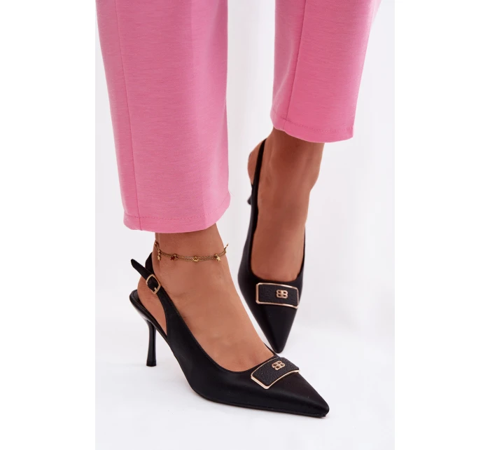 Dámské lodičky Sandály s ozdobným detailem Černé model 21937383 - Boto Dámské lodičky Sandály s ozdobným detailem Černé model 21937383 - Boto