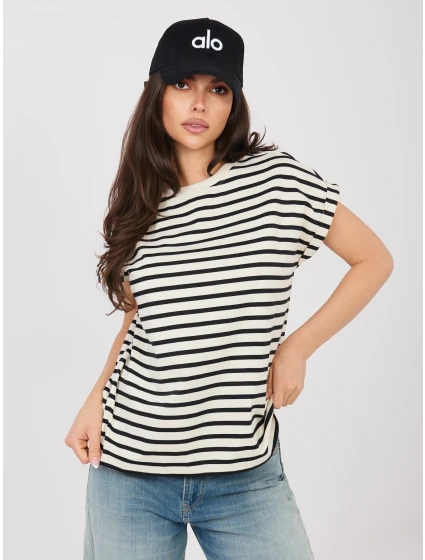 Tričko D12127M02858A světle béžové