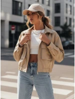 Dámská přechodná bunda ISTAN tmavě béžová FashionStreet TY4184