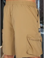 Pánské látkové bojové šortky khaki Dstreet SX2511