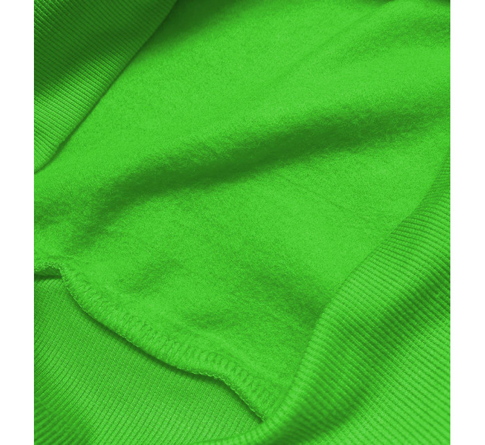 Zelená dámská tepláková mikina se stahovacími lemy (W01-27)