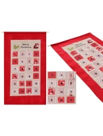 ADVENTNÍ KALENDÁŘ 56x87CM ČERVENÝ