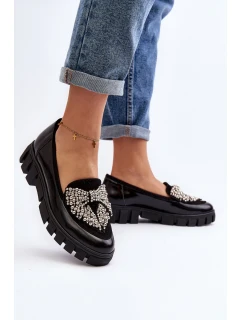 Lakované dámské mokasíny Laura Messi 2785 černé