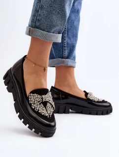 Lakované dámské mokasíny model 21647064 černé - Laura Messi