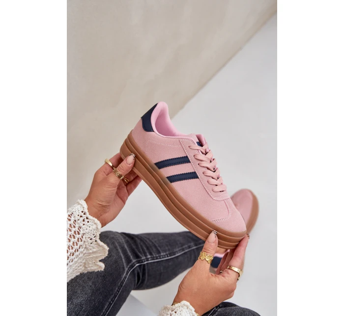 Dámské Tenisky Na Platformě Růžové model 21680443 - Boto