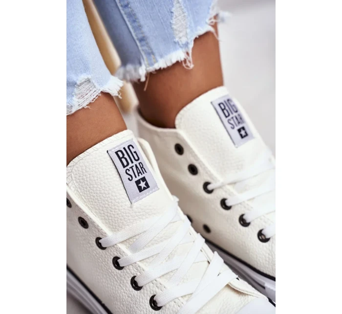 Dámské vysoké tenisky Big Star - bílé Dámské vysoké tenisky Big Star - bílé