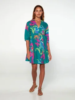 Šaty s knoflíky model 20221513 zelené - Vamp