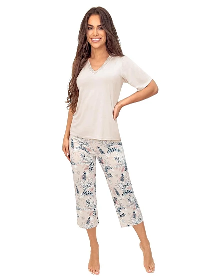 Pyžamo model 22040315 3/4 cr/r S2XL - Donna Pyžamo model 22040315 3/4 cr/r S2XL - Donna