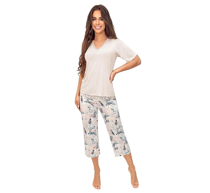 Pyžamo model 22040315 3/4 cr/r S2XL - Donna Pyžamo model 22040315 3/4 cr/r S2XL - Donna