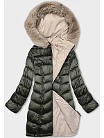 oboustranná dámská zimní bunda s kapucí model 21246411 - S'WEST oboustranná dámská zimní bunda s kapucí model 21246411 - S'WEST