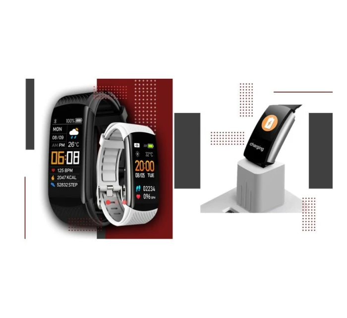 GIEWONT Smartwatch Black and White 2 Stripes GW200-2 GIEWONT Smartwatch Black and White 2 Stripes GW200-2