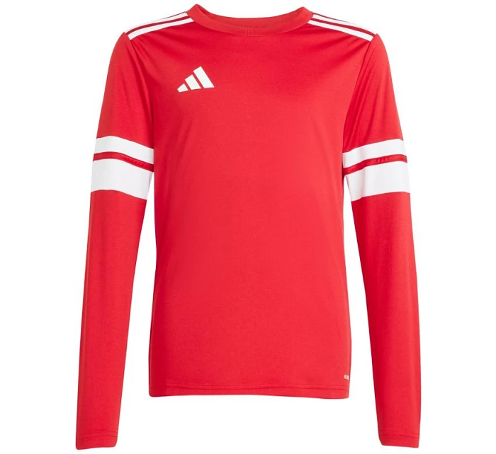 Adidas Squadra 25 dětské červenobílé tričko s dlouhým rukávem JJ0041