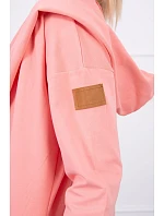 Dlouhý kabát s kapucí meruňkový Dlouhý kabát s kapucí meruňkový