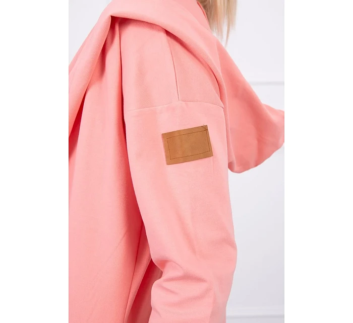Dlouhý kabát s kapucí meruňkový Dlouhý kabát s kapucí meruňkový