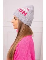 Dámská čepice London model 18752263 šedá - K-Fashion Dámská čepice London model 18752263 šedá - K-Fashion
