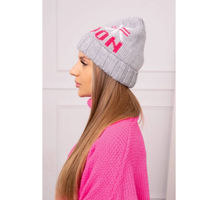 Dámská čepice London model 18752263 šedá - K-Fashion Dámská čepice London model 18752263 šedá - K-Fashion