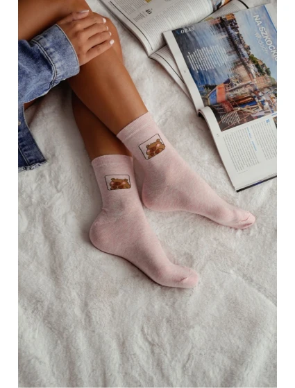 Dámské ponožky model 21728664 Růžové - Milena