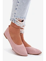 Síťované Textilní Baleríny Dámské Růžové model 22102858 - Boto Síťované Textilní Baleríny Dámské Růžové model 22102858 - Boto