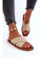 Dámské ploché pantofle Big Star Béžové Dámské ploché pantofle Big Star Béžové