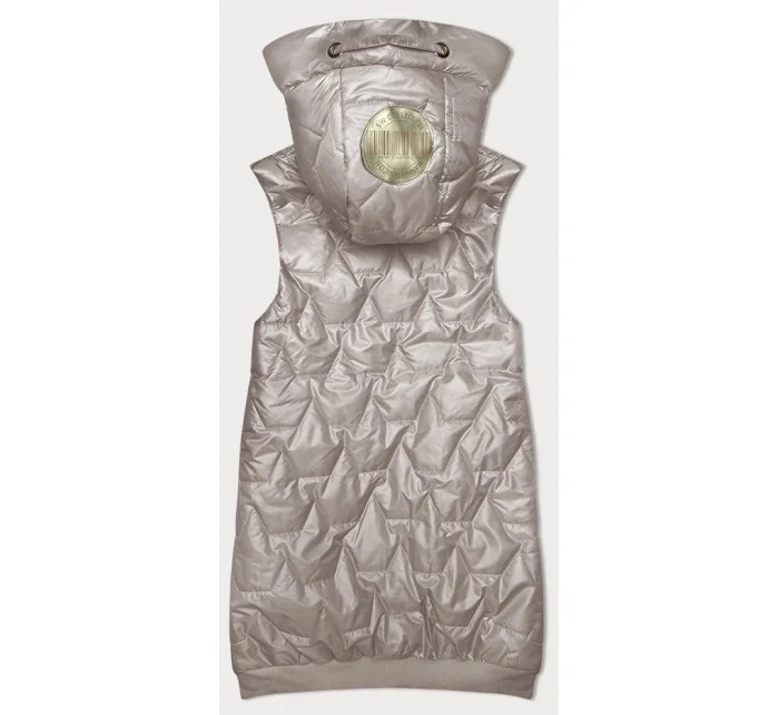 Světle béžová dámská vesta se lemem na spodním  model 19699829 - S'WEST