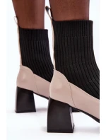 Botky Dámské se Soketou na Podpatku Bežové SBarski MR870-41