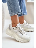 Dámské Kožené Tenisky Na Platformě Big Star model 21671508 HIPOLY SYSTEM Bílé - Big Star Shoes Dámské Kožené Tenisky Na Platformě Big Star model 21671508 HIPOLY SYSTEM Bílé - Big Star Shoes