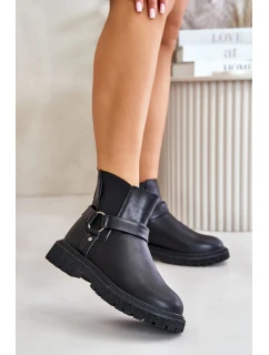 Kotníkové Boty Zateplené Na Zip Big Star OO274A128 Černé