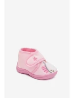 Dětské pantofle na suchý zip růžové model 21794034 - Boto Dětské pantofle na suchý zip růžové model 21794034 - Boto
