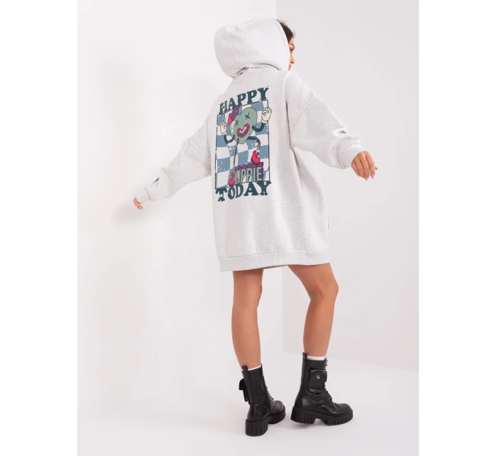 Mikina D10606BA02406D2 světle šedá