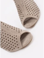 Pohodlné hnědé  sandály dámské na širokém podpatku