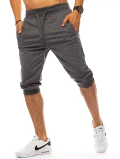 Pánské tmavě šedé teplákové kraťasy FashionStreet SX1533