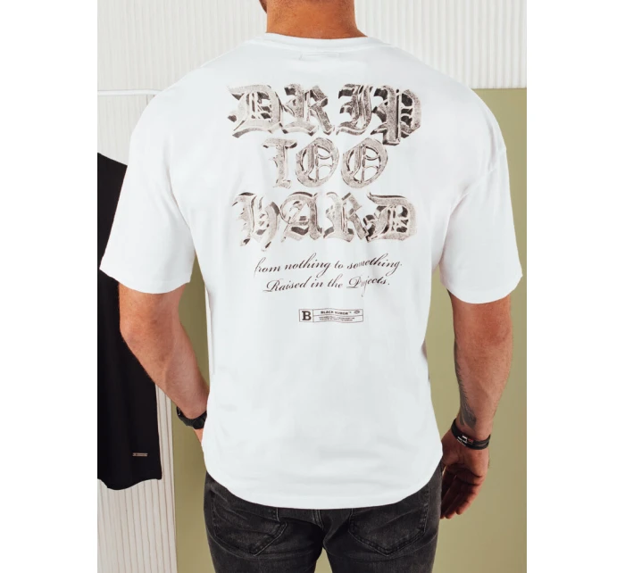 Pánské bílé tričko s potiskem FashionStreet RX5434