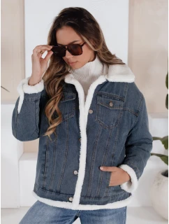 Dámská zimní džínová bunda s ovčí kůží modrá FashionStreet TY5172