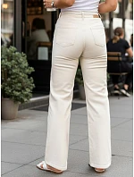 Jeansy damskie z paskiem i  beżowe model 22161489 - FashionStreet
