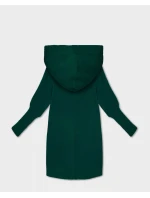 Bunda přehoz přes oblečení typu alpaka v lahvově zelené barvě s kapucí model 21479146 - MADE IN ITALY