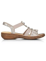 Dámské pohodlné nazouvací sandály model 22050522 - Rieker Dámské pohodlné nazouvací sandály model 22050522 - Rieker