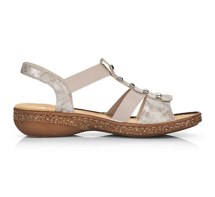 Dámské pohodlné nazouvací sandály model 22050522 - Rieker Dámské pohodlné nazouvací sandály model 22050522 - Rieker