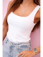 Dámská halenka na ramínka s výstřihem bílý Dámská halenka na ramínka s výstřihem bílý