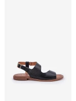 Kožené Sandály Na S Lewski Černé model 21682382 - Boto Kožené Sandály Na S Lewski Černé model 21682382 - Boto