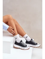 Nízké dámské tenisky na platformě černé Aradwin Nízké dámské tenisky na platformě černé Aradwin