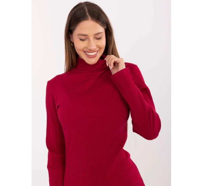 Sukienka RV SK model 21768514 bordowy - FPrice Sukienka RV SK model 21768514 bordowy - FPrice