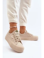 Dámské Tenisky na platformě Lee Cooper Béžová Dámské Tenisky na platformě Lee Cooper Béžová