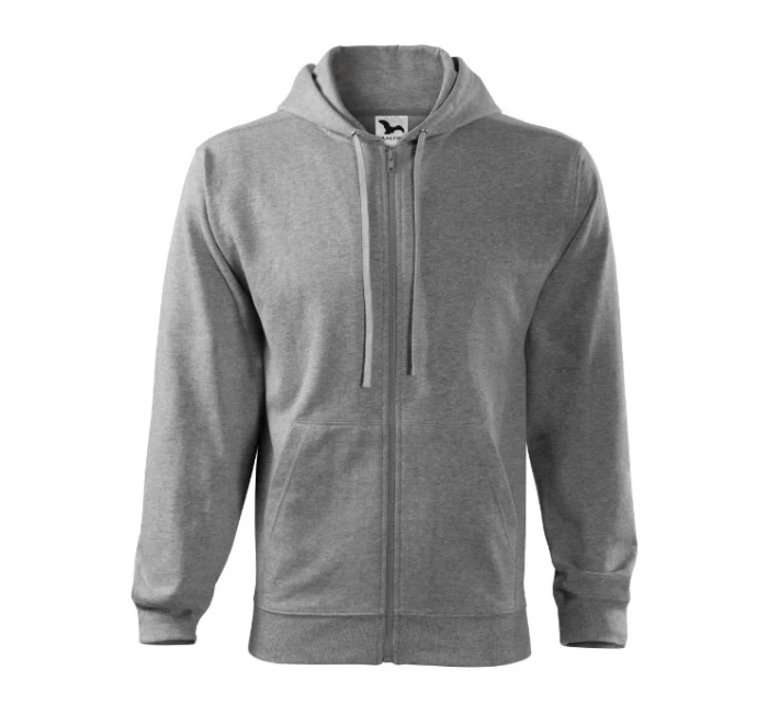 Trendy Zipper mikina pánská tmavě šedý melír Trendy Zipper mikina pánská tmavě šedý melír
