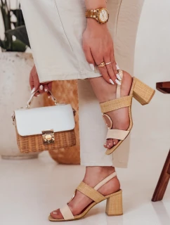 Dámské sandály na jehlovém podpatku ROMELLA beige FashionStreet ZY0753